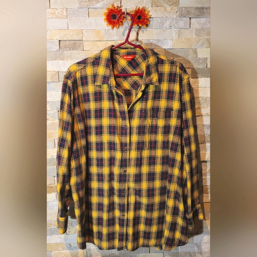 1X Joe Fresh flannel checkered shirt